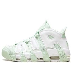 (WMNS) Nike Air More Uptempo 'Barely Green' 917593-300 (SNKR/Women's) Shoes Professional, Black Bulls, Nike Air More Uptempo, Nike Air More, Scottie Pippen, Trainer Shoes, Shoes Basketball, Black Bull, Designer Trainers