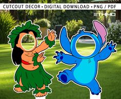 an image of a cartoon character playing with each other in the grass on a sunny day