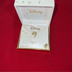 Disney 14k Gold Flash Plated Minnie Mouse Necklace New New // Never Worn Before // Comes In Original Card Packaging Please Refer To Pictures And Ask Any Questions. Mouse Necklace, Disney Gold, Card Packaging, Disney Jewelry, Original Card, New New, Womens Jewelry Necklace, New Color, Minnie Mouse