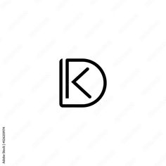 a black and white logo with the letter k in it's center, on a white background