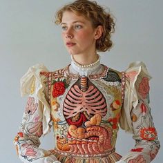 Textile Art Clothing, Diy Dress Costume, Men In Dresses Fashion, Men In Dresses Aesthetic, Momento Mori Art, David Szauder, Embroidering Clothes, Sleep Fashion, Weird Clothes