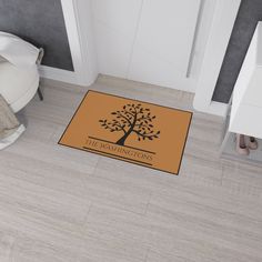 a door mat that says the washingtons on it in front of a white door