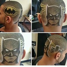 Batman haircut Batman Haircut, Hair Etching