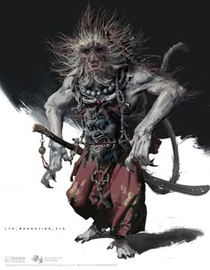 Wukong Concept Art, Sun Wukong, Journey To The West, Monkey King, Monster Design, Cyberpunk Art, Poses References, 영감을 주는 캐릭터