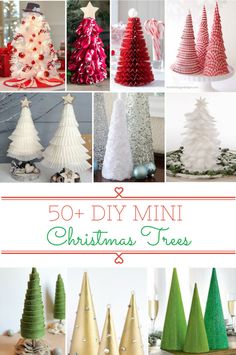 christmas trees made out of paper are featured in the book 30 diy mini christmas trees