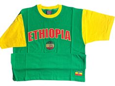 Ethiopia Soccer Football 100% cotton Shirt Premium embroidery All sizes available Please refer to size chart in picture for measurements Returns accepted within 30 days.  Ships from USA Green Cotton Shirt For Streetwear, Embroidered Cotton Shirt For Streetwear, Embroidered Green Tops For Streetwear, Green Cotton Top With Embroidered Graphics, Green Cotton Tops With Embroidered Logo, Green Cotton Top With Embroidered Logo, Green Cotton T-shirt With Embroidered Graphics, Fire Clothes, Ethiopian Clothing