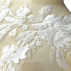 Cream Wedding Embroidered Fabric, Cream Lace With Appliques For Wedding, Cream Embroidered Fabric For Wedding, White Embellished Lace For Wedding, Cream Embroidered Fabric With Floral Applique For Wedding, White Embellished Embroidered Fabric For Wedding, Wedding Cream Embroidered Fabric With Floral Applique, Ballet Dance Costumes, Wedding Applique