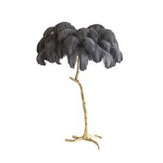 an ostrich feather tree on a white background