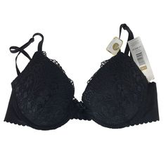 Size: Womens 34b Condition: New With Tags See Pics For Best Description. We Make Every Effort To Depict And Represent The Items Accurately. If You Have Questions After Receiving An Item, Please Contact Us Immediately. We Pride Ourselves On Providing Excellent Customer Service And Will Make Every Effort To Assure Your Satisfaction. Your Satisfaction And Positive Feedback Is Our Number One Priority. Black Full Coverage Bra With Lace Closure, Elegant Evening Stretch Bra, Elegant Full Coverage Bra For Night Out, Black Push-up Bra With Lace Closure, Black Lace Closure Push-up Bra, Black Underwire Bra With Lace Trim, Evening Black Bra With Lace Trim, Black Lace Trim Bra For Evening, Evening Black Lace Trim Bra