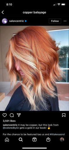 Spice Hair Color, Pumpkin Spice Hair Color, Short Copper Hair, Bright Copper Hair, Pumpkin Spice Hair, Red Hair With Blonde Highlights, Red Balayage Hair, Red Blonde Hair