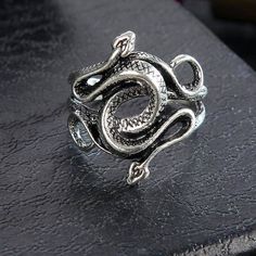 Nest of Snakes Rings – Wyvern's Hoard Adjustable Gothic Snake Ring For Gift, Adjustable Gothic Snake Ring As Gift, Metal Open Snake Ring, Adjustable Alloy Promise Ring, Adjustable Metal Snake Ring As Gift, Adjustable Snake Ring For Promise, Adjustable Metal Snake Ring, Handmade Adjustable Metal Snake Ring, Adjustable Handmade Metal Snake Ring