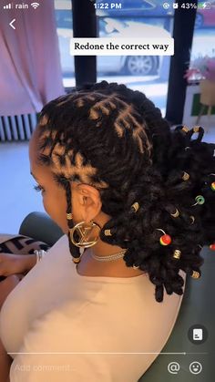 Women’s Dread Hairstyles, Loc Styles Homecoming, Short Loc Formal Styles, Cute Hairstyles For Dreadlocks, Loc Bob Styles For Women, Homecoming Loc Hairstyles, Medium Starter Locs Styles, Med Length Loc Styles, Loc Hairstyles For Birthday