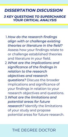 Three critical questions for a dissertation discussion chapter Dissertation Defense Outfit, Conclusion Sentence Starters, Conclusion Sentence, Dissertation Tips, Homework Hacks, Argumentative Essay Topics, Critical Analysis