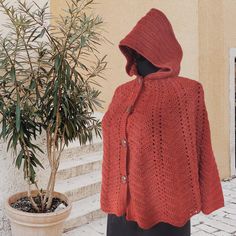 Crochet Woman Hooded Capelet Oversize Hand Knitted Brown Poncho For Fall, Hand-knitted Brown Poncho For Fall, Winter Crochet Poncho With Long Sleeves, Winter Crochet Long Sleeve Poncho, Fall Crochet Knit Poncho, Hooded Capelet, Crochet Capelet Pattern, Victorian Cape, Capelet Pattern