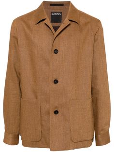 camel brown front button fastening two side patch pockets classic collar long sleeves buttoned cuffs straight hem City Shorts, Balenciaga Triple S, Short Suit, Summer Beach Wear, Mens Outerwear, Light Jacket, Jacket Style, Jean Coat, Outerwear Jackets