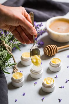 Lavender Lip Balm, Diy Lip Balm Recipes, Aesthetic Health, Tattoo Health, Honey Lavender, Salve Recipes, Lip Balm Recipes, Homemade Lip Balm, Lavender Honey