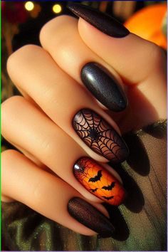 VARNAIL Firely Forst Cat Eye Gel CEFF04 Magic Wings! #cateyegel #nailsalon #cateyegel #nailtutorial #cateyenails #purplecateyenails #nailtech #nailinspo Almonds Halloween Nails, Halloween Short Nails Simple, Square Acrylic Halloween Nails, Kids Halloween Nail Ideas, Nail Art Ideas Halloween, Simple October Nails Acrylic, Halloween Nails Gel Almond, Cut Halloween Nails, Short Natural Nail Halloween Designs