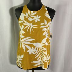 Nwt Old Navy Golden Yellow & White Tropical Print High Neck Sleeveless Tank New With Tags, Excellent Condition. Size Small Length: 24.5 Inches Bust: 18.5 Inches *Measurements Taken Lying Flat Yellow Sleeveless Tank Top For Summer, Yellow Halter Neck Tank Top For Summer, Yellow Sleeveless Halter Top For Beach, Casual Yellow Halter Top For Vacation, Yellow Tank Top For Vacation In Spring, Yellow Tank Top For Spring Vacation, Yellow Tank Top For Vacation And Spring, Mustard Sleeveless Tank Top For Summer, Yellow Cami Tank Top For Day Out