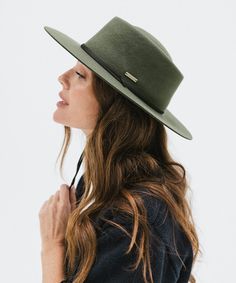 Wren's telescope crown lends a hint of Western style to a classic flat-brim shape. A hat versatile enough to pair with worn jeans to a linen dress. Wren features an adjustable leather chinstrap that gives it a little extra somethin' + can easily tuck into the crown for an additional look. Everyday Brimmed Hat For Fall, Fall Fedora With Flat Crown, Everyday Fedora With Flat Crown For Fall, Everyday Felt Hat With Flat Crown For Fall, Spring Everyday Fedora Felt Hat, Everyday Fall Fedora With Flat Crown, Everyday Fall Fedora With Flat Brim, Everyday Fall Flat Brim Fedora, Chic Adjustable Fedora With Flat Crown