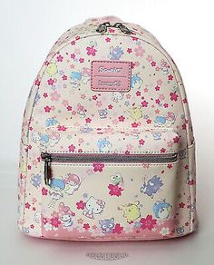 Loungefly Mini Backpack Hello Kitty, Pink Mini Backpack, Sanrio Backpack, Korean Bags, Sanrio Bag, Loungefly Hello Kitty, Cute Mini Backpacks, Charmmy Kitty, Hello Kitty Friends