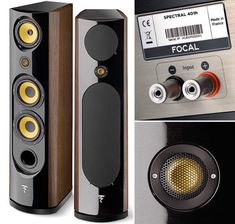 several different types of speakers are shown in this collage, including one for focal and the other for focal