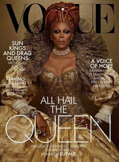 an image of a magazine cover with a woman in a gown on the front page