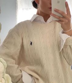 Chique Outfit, Ralph Lauren Outfits, Mode Inspo, Looks Chic, White Sweater, Looks Style, Mode Inspiration, Looks Vintage