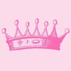 Princess Crown I Poster Print - Studio Vision-VARPDX43563D Image 1 Princess Crown, Canvas Art, Crown, Frame, Canvas, Flowers, Wall, Pink, Color