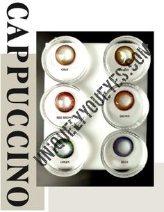 Applicable to both light & dark CAPPUCCINO SERIES is like ICED COFFEE PERFECTION IN EVERY COLOR in the summer, bring you fresh feeling LIKE A GOOD YUMMY CUP OF CAPPUCCINO. The NATURAL shape pattern keeps these MULTI tone colored contacts far from boredom, helping to brighten your eyes in just the blink of an eye! More BEAUTY more attractive, WITH CAPPUCCINO FROM UNIQUELYYOUEYES.COM Colored Contact Lenses will be your very best accessory of daily look. Yearly Disposable You can wear these fashion Hazel Brown Eyes, Natural Contact Lenses, Coloured Contact Lenses, Colored Contact Lenses, Fresh Feeling, Stunning Eyes, Contact Lenses Colored, Dark Eyes, Blink Of An Eye