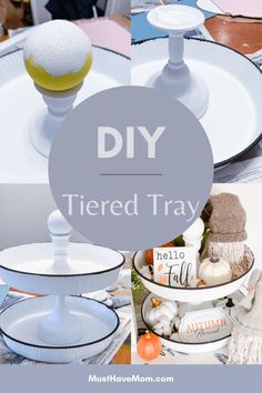 diy tiered trays for fall and halloween