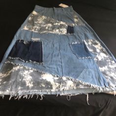 a piece of cloth that has been dyed blue and white