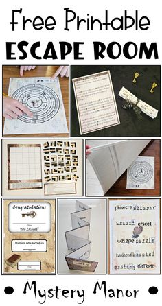 the free printable escape room for kids to play with and learn how to use it