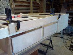 the workbench is being built and ready to be used