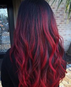 Hair Color Red Ombre, Red Balayage Hair, Bold Women, Brown Ombre Hair, Ombre Hair Blonde