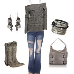 "Comfy Day" by sarah-jones-3 on Polyvore Cute Country Outfits, Country Girls Outfits, Boating Outfit, Country Fashion, Casual Winter Outfits, Country Outfits, Mode Inspiration, Night Outfits, Look Chic