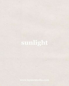 a white paper with the words sunlight on it