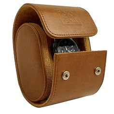 PRICES MAY VARY. [Exceptional Protection]: The single travel watch case is crafted with superior leather and soft inner lining for ultimate protection against scratches and damage. The separate watch slots provide additional protection by minimizing impacts. [Innovative and Elegant Design]: The flat back design allows for safe placement on any surface while maintaining an elegant display. The hidden shell buckle and lack of convex points showcase its innovative design. The 4 clasp design will ke Travel Watch Accessories With Round Case, Travel Watch Case, Brown Leather Watch Accessories With Case, Leather Watch Box Cases, Leather Watch Roll, Watch Safes, Single Travel, Watch Roll, Watch Box