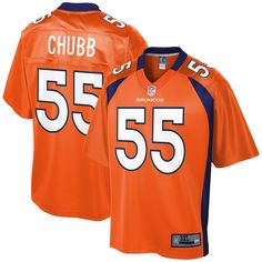 Orange Big & Tall Bradley Chubb jerseys of the Denver Broncos in 2X, 3X (3XL), 4X (4XL), 5X (5XL), 6X (6XL).  XLT (XT), 2XLT (2XT), 3XLT (3XT), 4XLT (4XT), 5XLT (5XT).  Made by Pro Line.. #nfl #jerseys #denverbroncos Denver Broncos Players, Victor Cruz, James Harrison, Danny Amendola, Todd Gurley, Troy Polamalu, Nfl Broncos, Dez Bryant, Andrew Luck