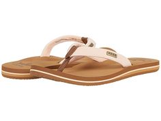 Reef Cushion Sands - Women's Shoes : Just Peachy : The primary materials that compose this product contain a minimum of 20 percent recycled content. Step into the cushioned comfort and classic style of the Reef Cushion Sands beach sandals. Comfortable sandals in a low-profile, cushioned silhouette. Synthetic straps with 100% recycled P.E.T. woven lining. EVA cushioned footbed with arch support for all-day comfort. Lightweight, durable rubber sponge outsole provides long-lasting wear. Imported. M Summer Surfing Sandals With Removable Insole, Sand-colored Cushioned Sandals For The Beach, Sand Colored Cushioned Sandals For Beach, Cushioned Sand Sandals For The Beach, Cushioned Footbed Sandals For The Beach, Adjustable Open Toe Sandals For Surfing, Sandals Comfortable, The Reef, Woven Sandals