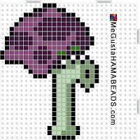 a cross stitch pattern with a purple flower on it's head and the words, what else?