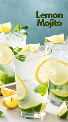 Lemon Mojito Tequila Mojito Recipe, Mojito Drinks, Tequila Mojito, Friday Cocktails, Tonic Cocktails, Cocktail Recipes Tequila, Moonshine Recipe, Cocktail Recipes Whiskey