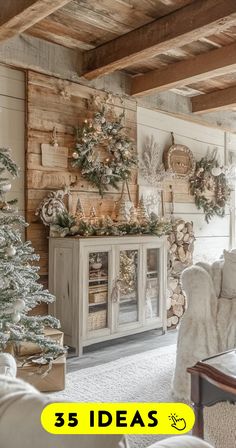 Create a magical farmhouse Christmas with rustic decor elements. Incorporate wooden accents, evergreen garlands, and twinkling lights for a charming atmosphere. Explore 35 hairstyle options to complement your festive look. Celebrate the season with timeless farmhouse elegance. Farmhouse Christmas Decor Ideas, Christmas Door Decoration, Cozy Christmas Decor, Christmas Bathroom Decor, Cozy Holiday, Indoor Christmas Decorations, Indoor Christmas, Farmhouse Christmas Decor, Christmas Decor Ideas