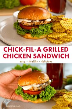 chicken - fil - a - grilled chicken sandwich is an easy, healthy and delicious lunch