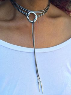 Leather Wrap Choker Spike Choker Wrap Around Choker Spike Jewelry Tour, Spike Choker, Wrap Armband, Lariat Style Necklace, Boho Wrap Bracelet, Metal Spikes, Trending Bracelets, Necklace Leather, Boho Choker