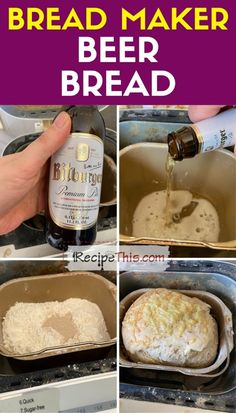 Bread Machine Beer Bread Bread Maker Loaf, Bread Recipes Homemade Bread Machine, Herb Bread Machine Recipes, Easy Bread Maker Recipes, Beer Bread Bread Machine, Bread Maker Irish Soda Bread, How To Make Bread Flour, Beer Bread Recipe For Bread Machine, Beer Bread For Bread Machine