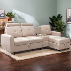 a living room scene with focus on the reclining sofa and chair, along with a potted plant