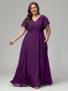 Bridesmaid Gown With Long Lace Sleeves, Long Sleeve Bridesmaid Gown With Lace Sleeves, Flowy Long Sleeve Evening Dress For Bridesmaid, Flowy Long Sleeve Bridesmaid Evening Dress, Flowy Bridesmaid Dresses With Lace Sleeves, Long Bridesmaid Dresses With Sleeves, Ruffles Bridesmaid Dresses, Royal Blue Bridesmaid Dresses, Elegant Plus Size