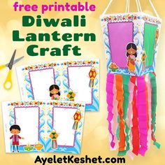 the free printable diwali lanterner craft is perfect for kids to make