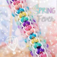 an image of a colorful bracelet with words spring fever