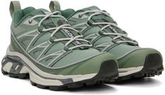 Salomon: Green XT-6 Expanse Sneakers | SSENSE Sporty Green Sneakers With Ventilation, Casual Green Sneakers With Ventilation, Green Outdoor Sneakers With Ventilation, Salomon Hiking Boots, Waterproof Sneakers, Mesh Sneakers, Casual Sneakers Women, Laurel Wreath, Sneakers Blue